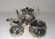 1800's Single Tea Set Comprised Of The Teapot, Creamer And Open Sugar # 4084