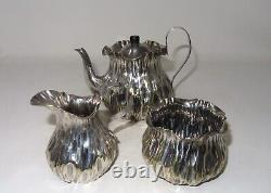 1800's Single Tea Set comprised of the Teapot, Creamer and Open Sugar # 4084