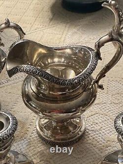 1830's GERARDUS BOYCE N. Y. COIN SILVER TEA SET WithSUGAR TONGS Museum Quality