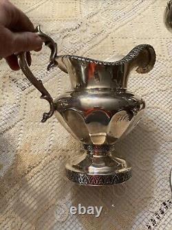 1830's GERARDUS BOYCE N. Y. COIN SILVER TEA SET WithSUGAR TONGS Museum Quality