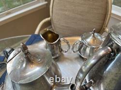 1847 ROGERS Tea and Coffee Service Silverplated 5 Pcs Set SPRINGTIME Wow