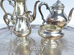1847 Roger Bros'Remembrance' 5 Piece Tea & Coffee Set with Serving Tray