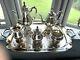 1847 Roger Bros'remembrance' 6 Piece Tea Set + 2 Candelabras