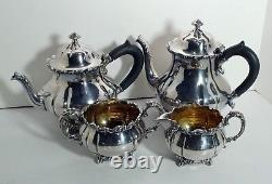 1847 Rogers Bro SIlverplated Coffee Tea Set Prince Charles Pattern