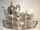 1847 Rogers Bros Eternally Yours International Silver Plate Coffee Pot Tea Set