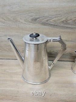 1853 Elkington, Mason & Co Silverplate Coffee & Tea Set (4 Pcs) Cream Sugar 8023