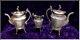 1873 Reed & Barton Silver Plate Aesthetic Movement 3 Pc Coffee Tea Creamer Set