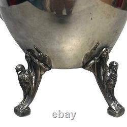 1874 Antique Reed And Barton Silverplate Coffee Tea Set Apostles Cloaked Men 4pc