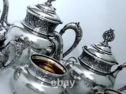 1880 Simpson Hall & Miller Quadruple Aesthetic Revival Persian Coffee Tea Set