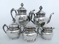 1880 Simpson Hall & Miller Quadruple Aesthetic Revival Persian Coffee Tea Set