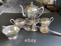 1883 Brogers Silver, Silver Plate. Small Tea Set Along With 14 Paul Revere Design