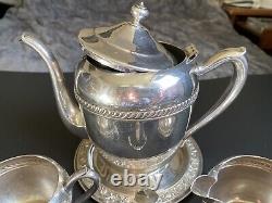 1883 Brogers Silver, Silver Plate. Small Tea Set Along With 14 Paul Revere Design