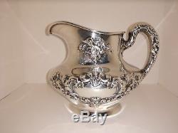 1890's GORHAM STERLING SILVER Buttercup 5-PIECE COFFEE / TEA SET, 1525 grams