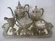 1910 Manchester Southern Rose Repousse Sterling 6 Pc. Tea Set Stieff & Kirk