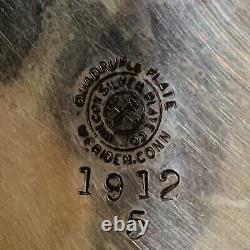1912 Wilcox Quadruple Plated Silver Tea Set E Monogram NJ Gov Evans Edge 5 Pcs