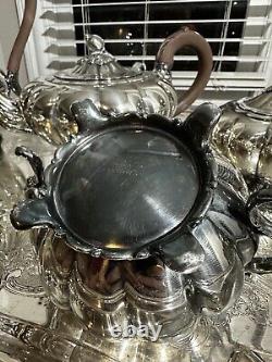 1940s Sheffield Design Community Ascot Silver Plate Tea Coffee Serving Set