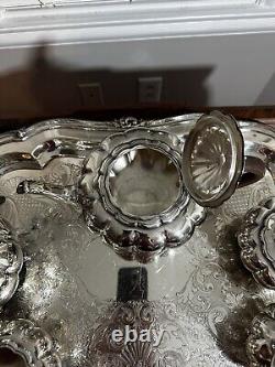 1940s Sheffield Design Community Ascot Silver Plate Tea Coffee Serving Set