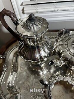 1940s Sheffield Design Community Ascot Silver Plate Tea Coffee Serving Set