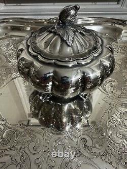 1940s Sheffield Design Community Ascot Silver Plate Tea Coffee Serving Set