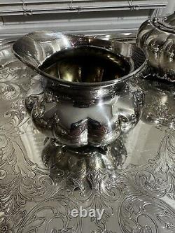 1940s Sheffield Design Community Ascot Silver Plate Tea Coffee Serving Set