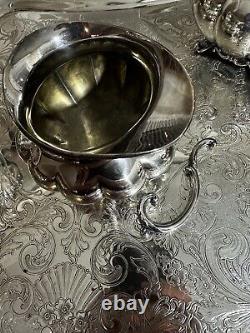 1940s Sheffield Design Community Ascot Silver Plate Tea Coffee Serving Set