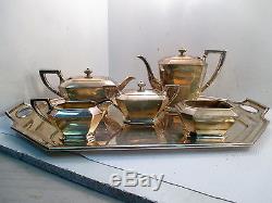 1946-1951 Gorham 6 pc Sterling Silver Fairfax Tea / Coffee Set with Tray