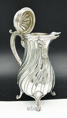 19th Century French Christofle Marly Silver Plate Samovar Coffee & Tea Set 6 PCS