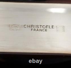 3 Piece Silver Plate Christofle tea set with tray, Beautiful unique set Art Deco