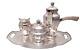 4-piece Black Starr & Frost Sterling Silver Demitasse Tea Set With Tray