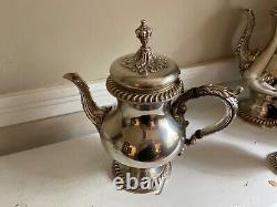 4 Piece International Silver Silverplate St. James Tea Set (some issues)