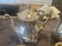 4 Piece Vintage International Sliver Co. COUNTESS Tea Set