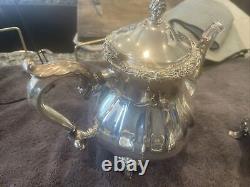 4 Piece Vintage International Sliver Co. COUNTESS Tea Set