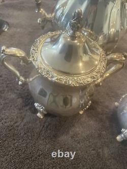 4 Piece Vintage International Sliver Co. COUNTESS Tea Set