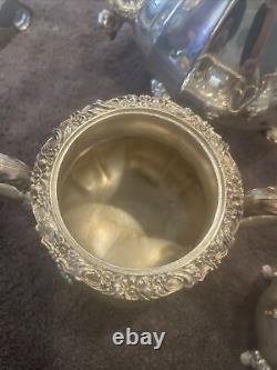 4 Piece Vintage International Sliver Co. COUNTESS Tea Set