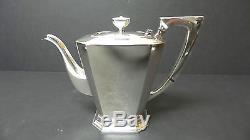 4-pc Japanese Sterling Silver Coffee / Tea Set & Huge 23 Sterling Silver Tray