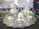 5 Pc Clean Heavy Wallace Grande Baroque Sterling Coffee / Tea Set Matching Tray