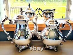 5 Pc FB Rogers 1883 Silverplate Tea Set 2333 Vintage 1950's USA