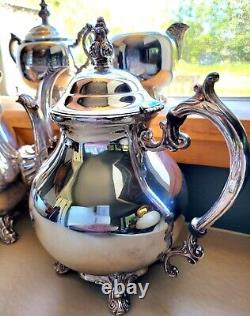 5 Pc FB Rogers 1883 Silverplate Tea Set 2333 Vintage 1950's USA