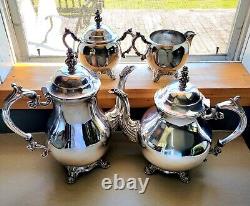 5 Pc FB Rogers 1883 Silverplate Tea Set 2333 Vintage 1950's USA