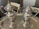 5 Pc New Unused Mint Wallace Grande Baroque Sterling Silver Tea Coffee Set Grand