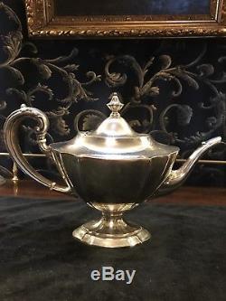 5 Piece Meriden Britanna Chippendale Style Sterling Silver Tea Set