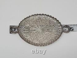 (5) Piece Silver Filigree Miniature Tea Set 800 AG 46.5g Antique