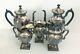 5 Piece Silver Plate Tea And Coffee Set Victorian Good Condition