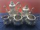 5 Pc Antique English Sterling Silver Hands & Sons Tea And Coffee Set Circa 1870