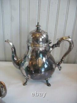 5 pc set KING GEORGE silverplate tea coffee hollow ware International Silver'21