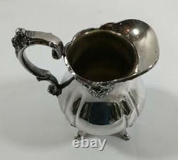 5pc Baroque Tea Coffee Set Wallace MCM Silverplate Set weighs 19#