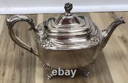 5pc Daffodil Pattern 1847 Rogers Bros Silver Plate Tea & Coffee Service Set