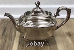 5pc Daffodil Pattern 1847 Rogers Bros Silver Plate Tea & Coffee Service Set