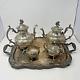 5pc Silver Plated Coffee And Tea Set By Meneses Orfebres Of Madrid Spain