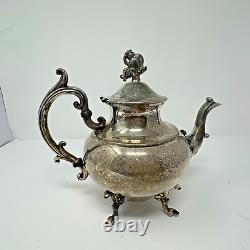 5pc Silver Plated Coffee and Tea Set by Meneses Orfebres of Madrid Spain
